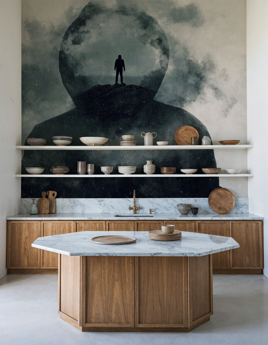 Abstract Wallpaper Mural – Modern Art Wall Mural – Space Man