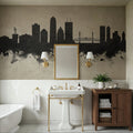 Jacksonville Florida Skyline Concrete Mural Wallpaper - room preview 02