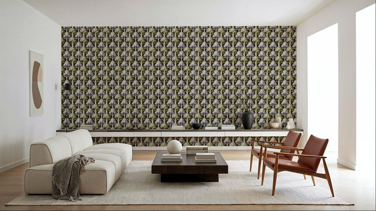 Eat Your Greens, Olive Mural Wallpaper - room preview 02