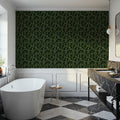 Green Leaf Canopy Mural Wallpaper - room preview 02