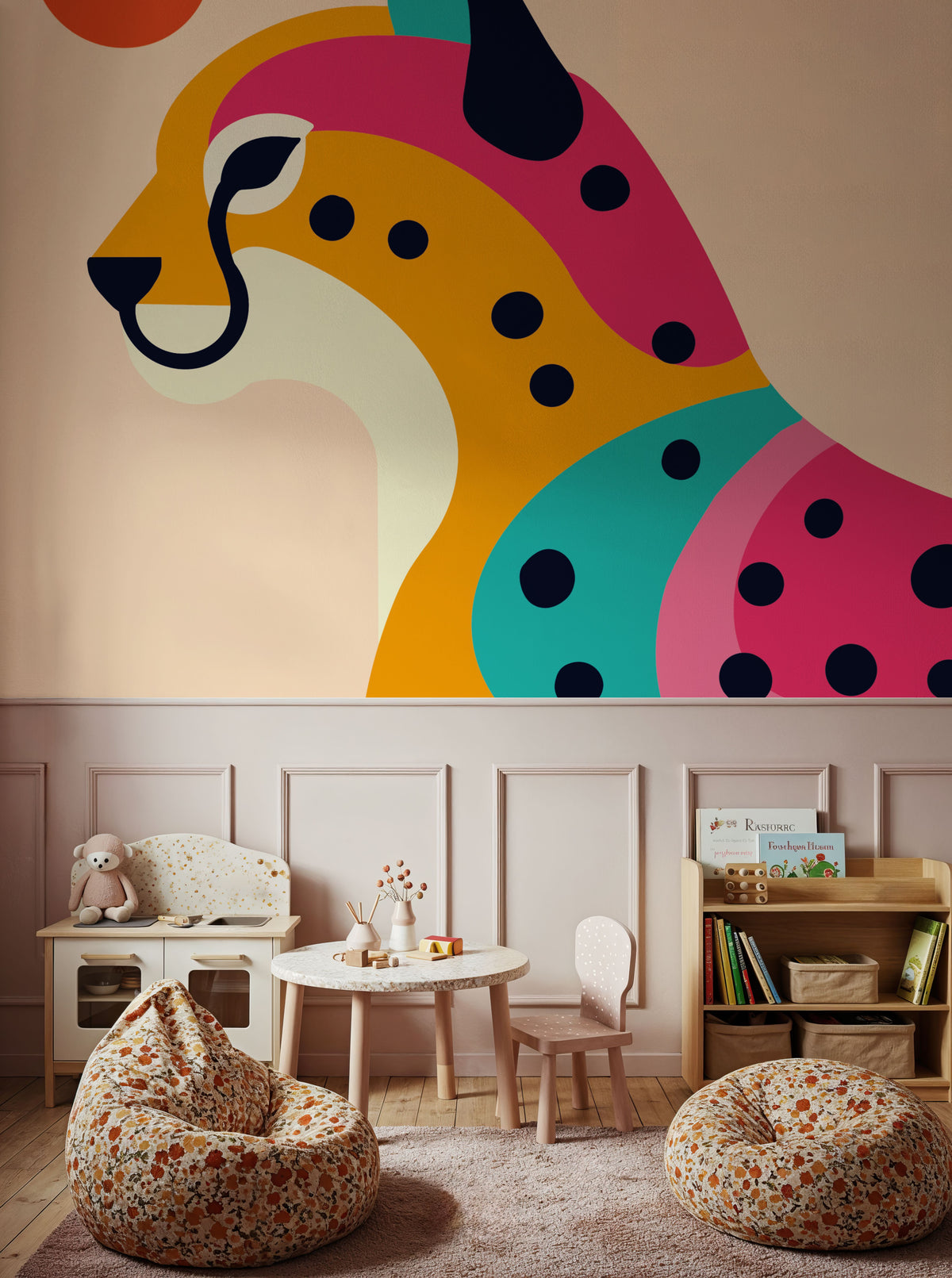 Safari Cat I Mural Wallpaper - room preview 02