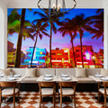 South Beach Lights Mural Wallpaper - room preview 02
