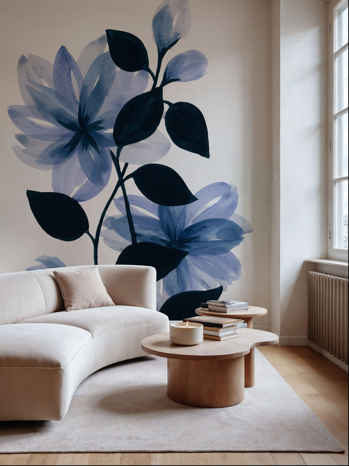 Midnight Blossoms II Mural Wallpaper - room preview 02