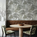 Park Trees, White Mural Wallpaper - room preview 02