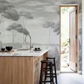 Verdant Horizon, Pewter Mural Wallpaper - room preview 02