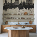 Fredericton Canada Skyline Concrete Mural Wallpaper - room preview 02