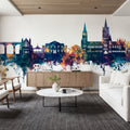 Truro England Skyline Blue & Bronze Mural Wallpaper - room preview 02