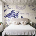 Botanical Blue I Mural Wallpaper - room preview 02