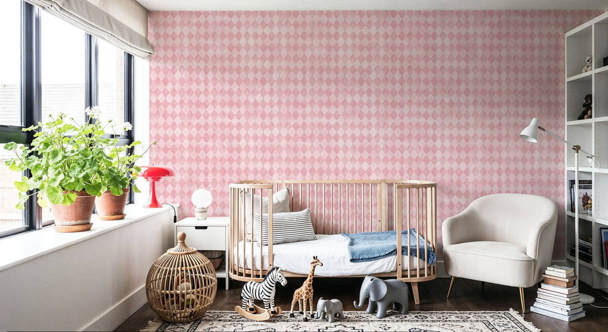 Arlecchino Diamonds, Rose Mural Wallpaper - room preview 02
