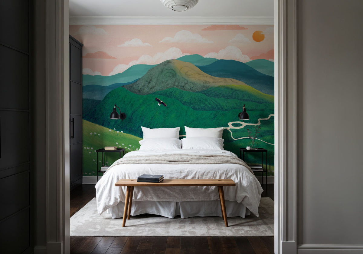 The Sleeping Mountain Mural Wallpaper - room preview 02