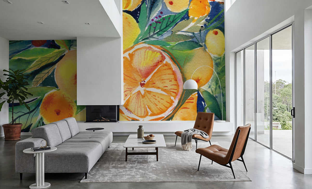Summery Citrus Mural Wallpaper - room preview 02