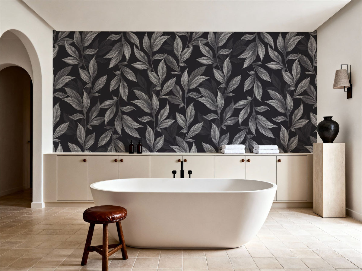 Sleeping Garden Leaves Mural Wallpaper - room preview 02