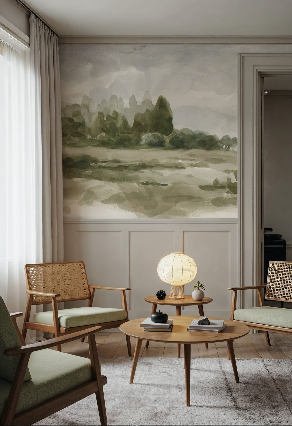 Path to the Mountain Mural Wallpaper - room preview 02