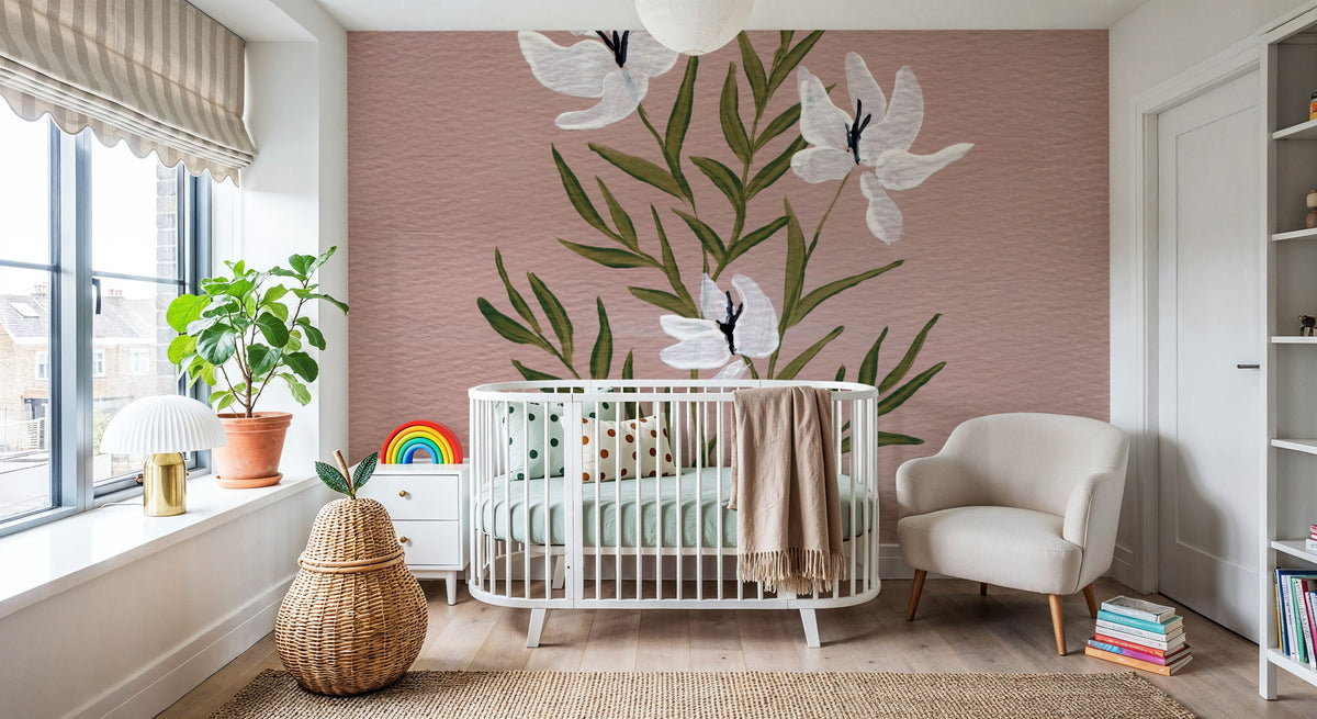 Pretty Little Flower IV Mural Wallpaper - room preview 02