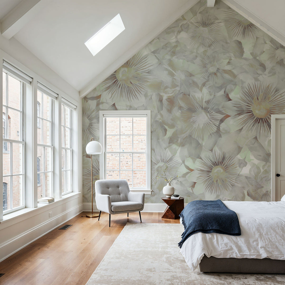 Smiling Flowers Mural Wallpaper - Edition 3 - room preview 02