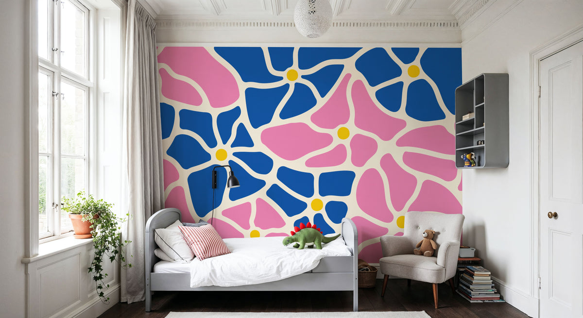 Mosaic Blossom Mural Wallpaper - room preview 02