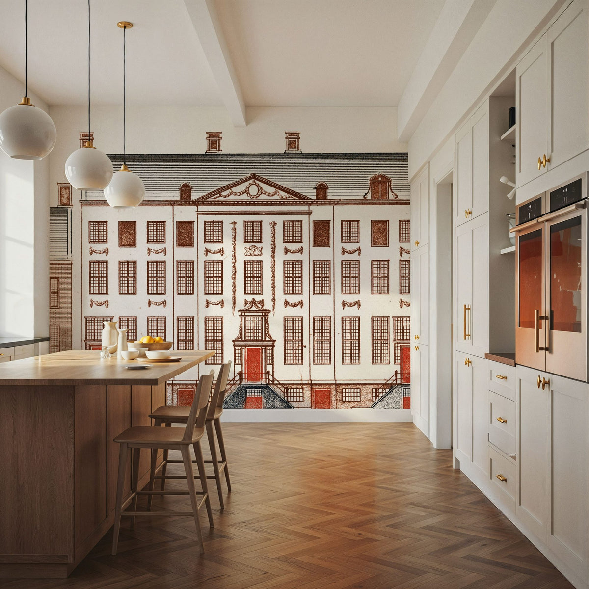 Amsterdam Canal Houses III Mural Wallpaper - room preview 02