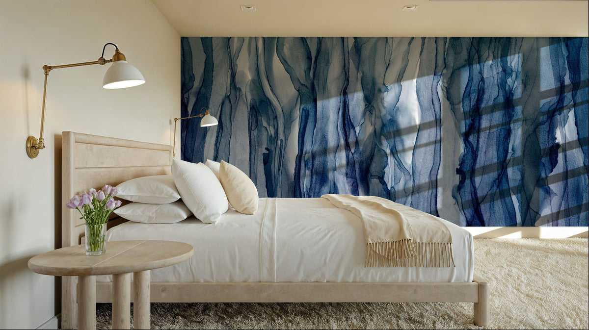 Beneath the Waterfall Mural Wallpaper - room preview 02