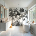 Playful Palms BW Mural Wallpaper - room preview 02