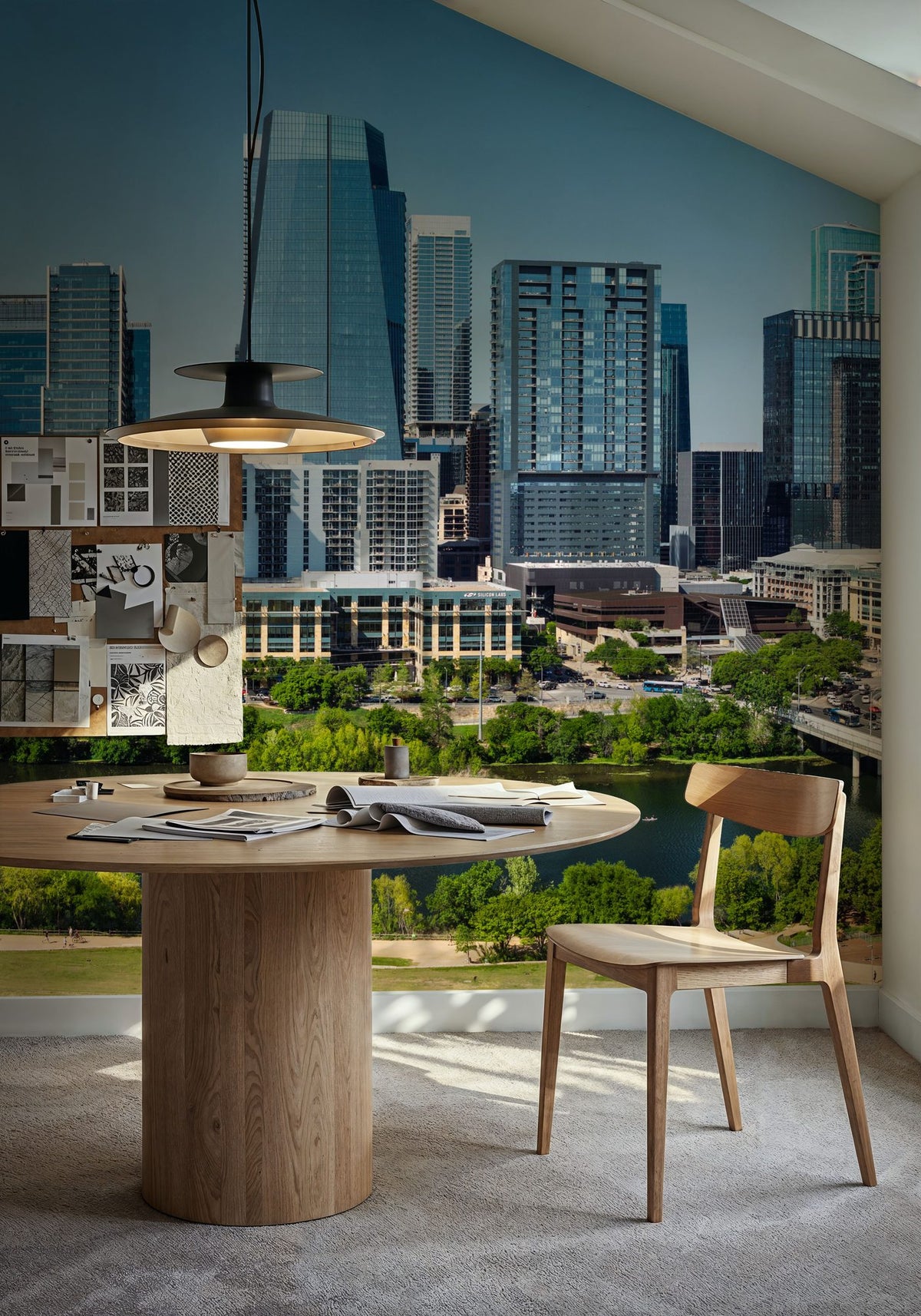 Urban Riverside Mural Wallpaper - room preview 02