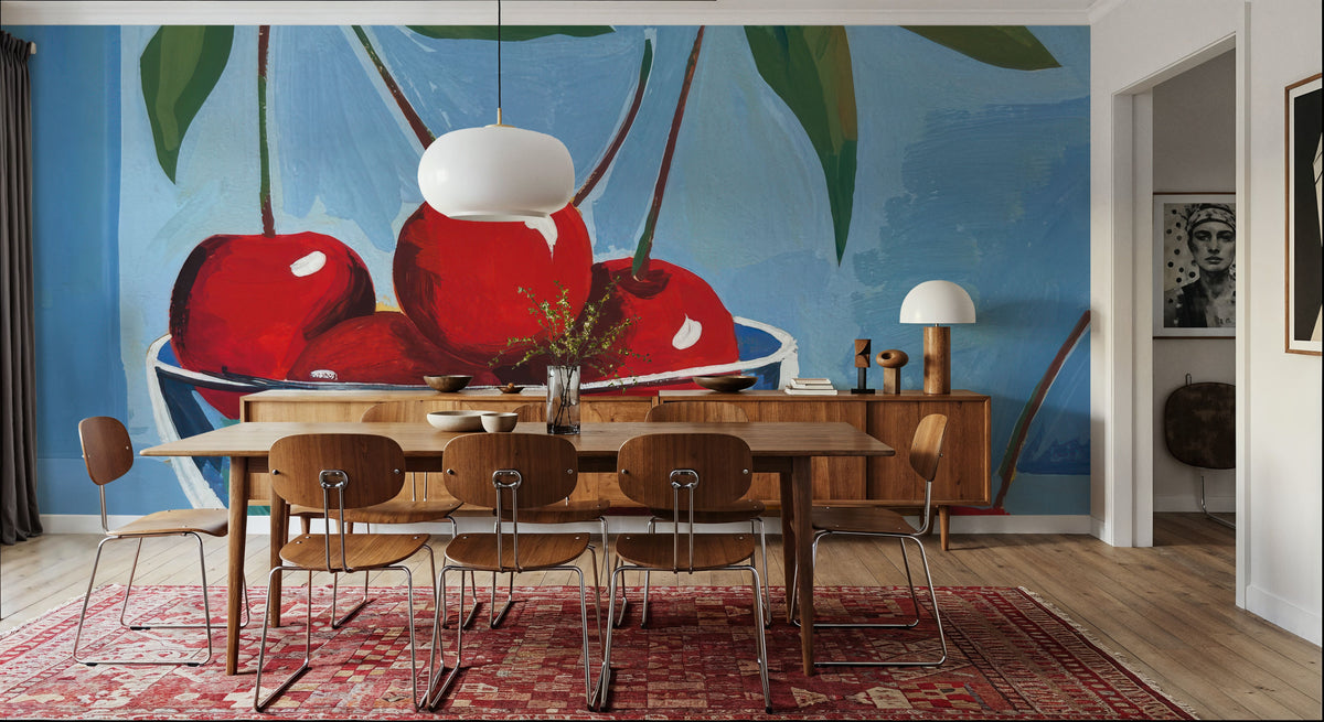 Bowl of Cherries Mural Wallpaper - room preview 02