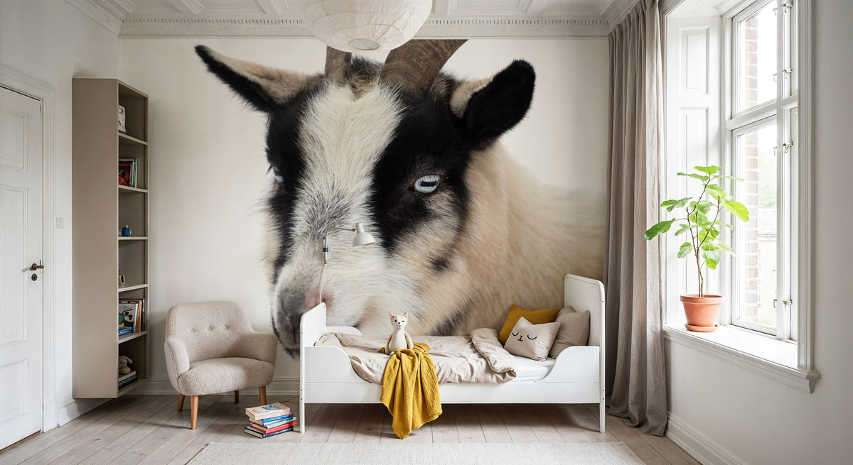 Pippa the Goat IV Mural Wallpaper - room preview 02