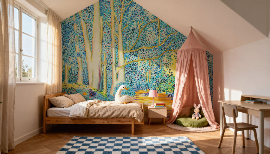 Forest Wallpaper Mural – Woodland Wall Mural – Celestial Grove