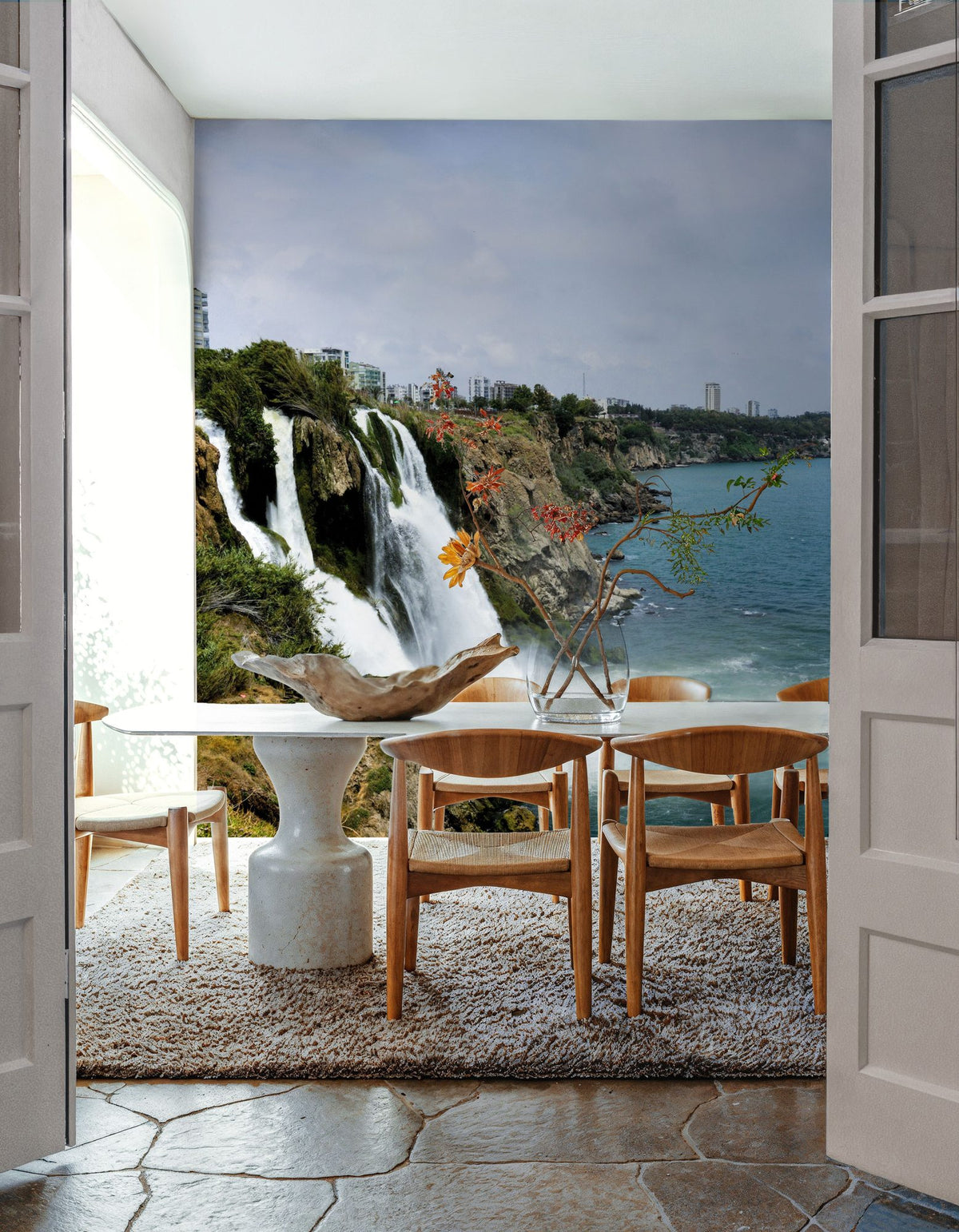 Coastal Cascade Mural Wallpaper - room preview 02