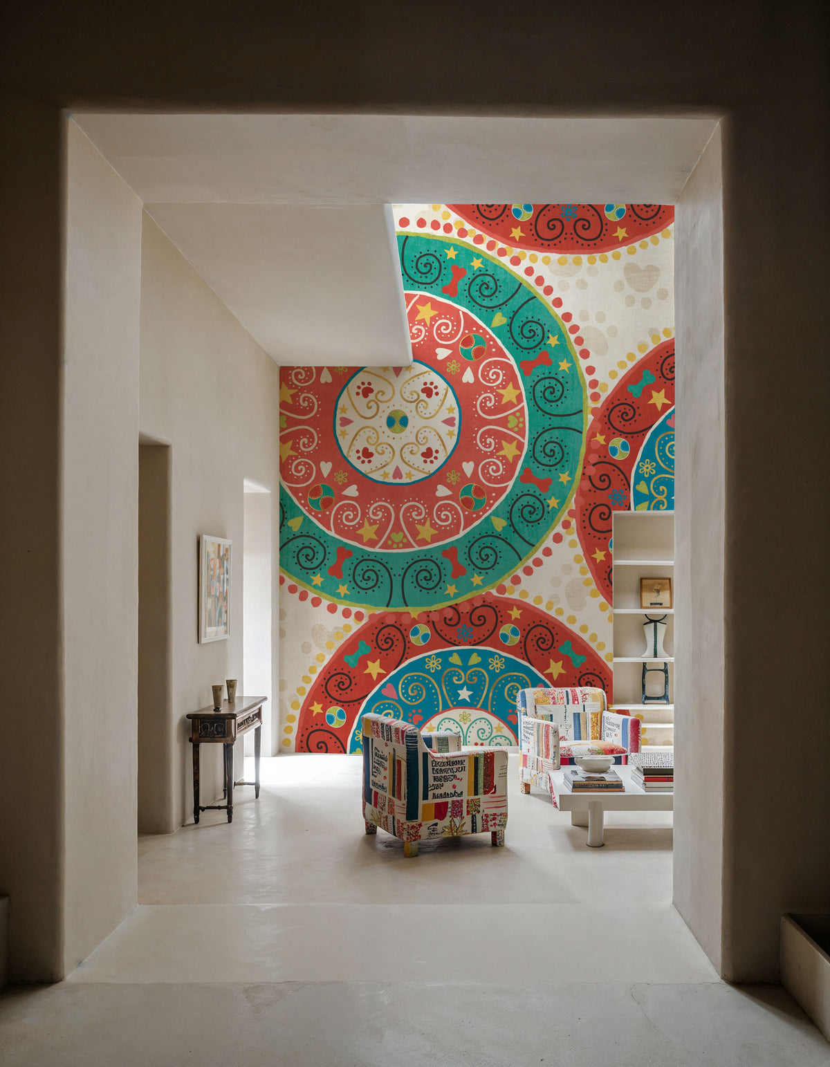 Otomi Dogs VI Mural Wallpaper - room preview 02