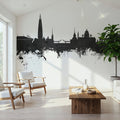 St Petersbug Russia Skyline Black & White Mural Wallpaper - room preview 02