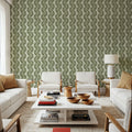 Verdant Plume, Olive Mural Wallpaper - room preview 02