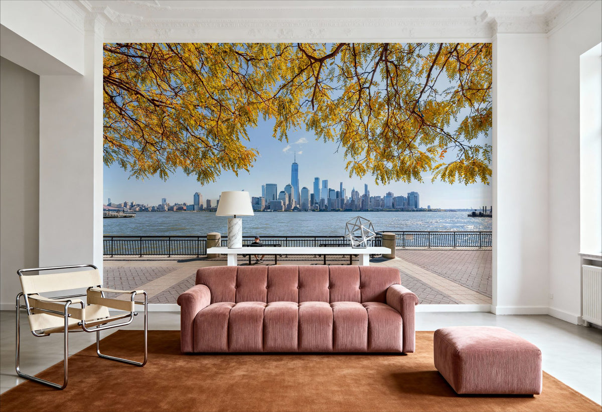 NYC Autumn Thoughts Mural Wallpaper - room preview 02