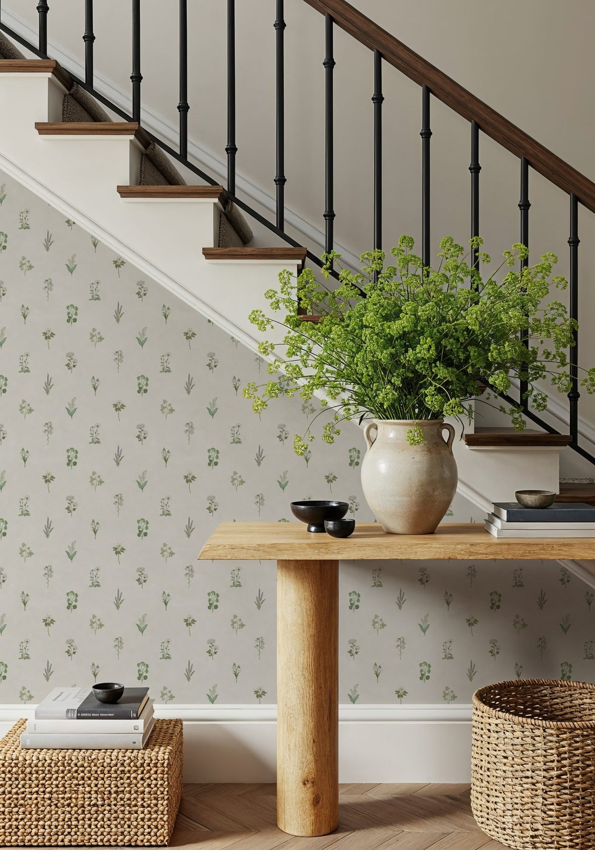 Nordic Flora Ivory Petite, Cloud Mural Wallpaper - room preview 02