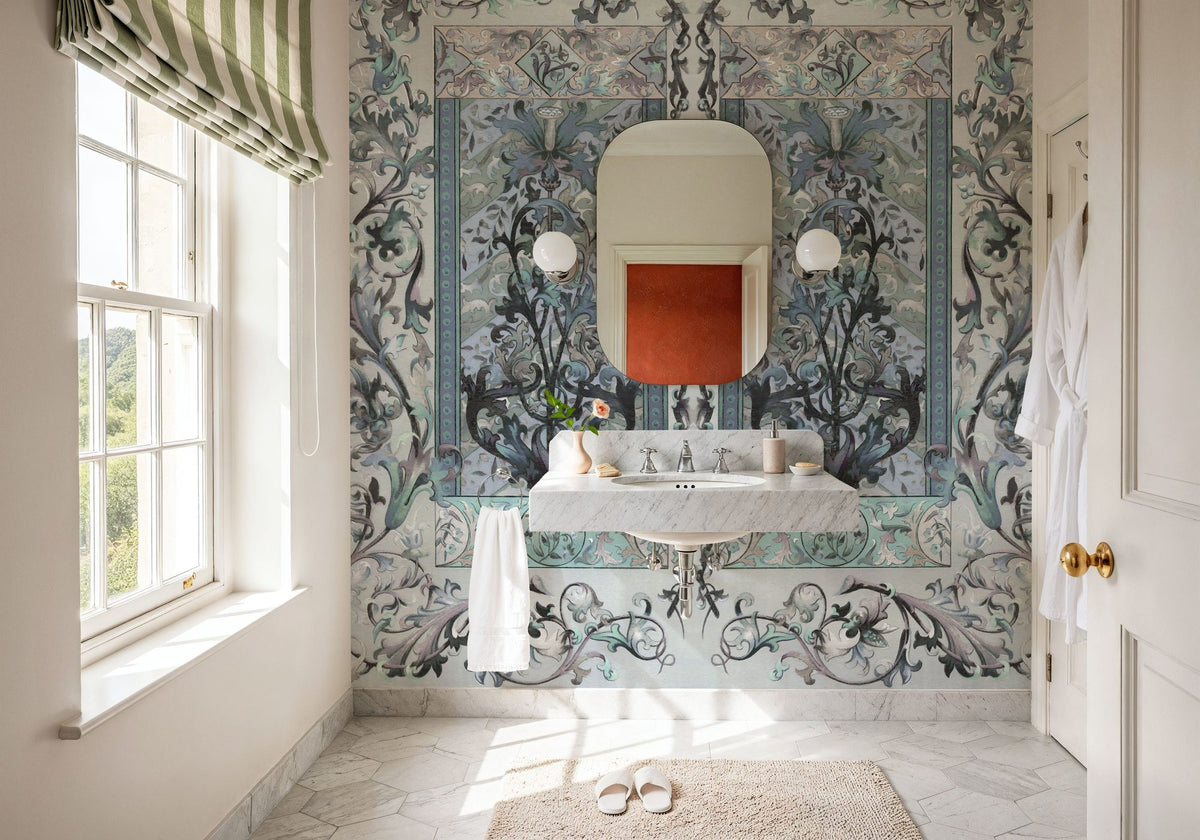 Plant Fantasy Ornament, Dove Mural Wallpaper - room preview 02