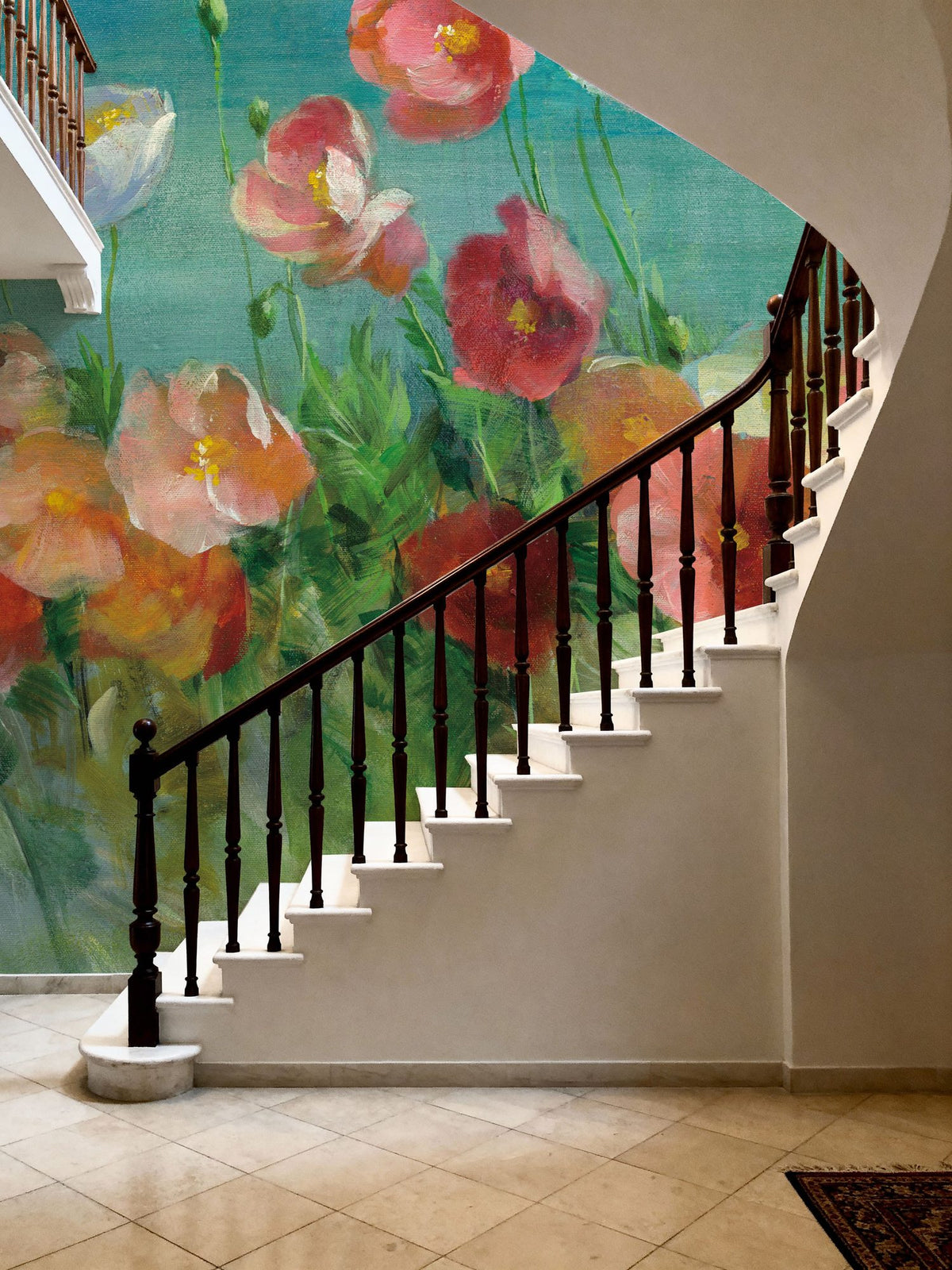 Coastal Poppies Mural Wallpaper - room preview 02