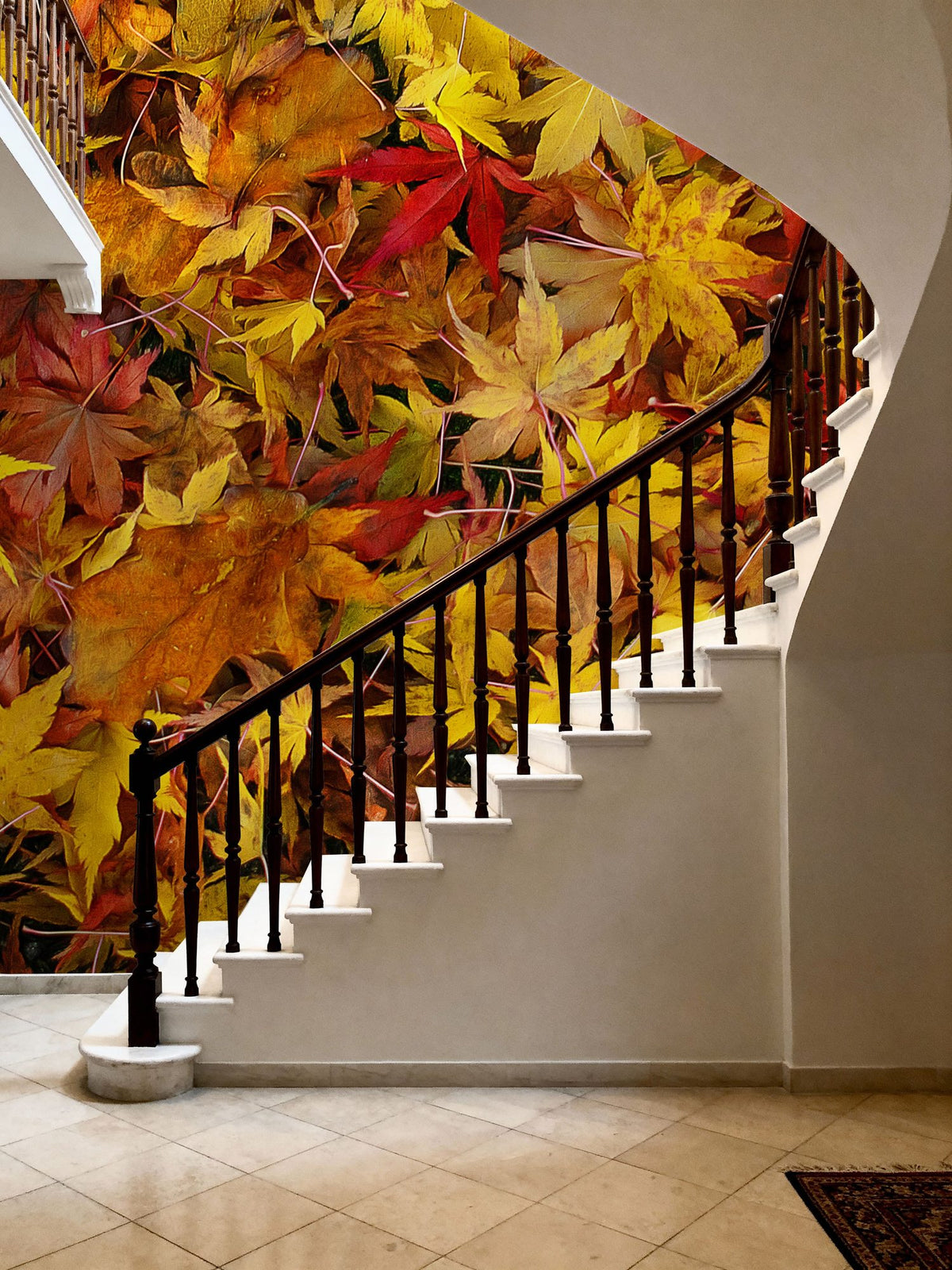 Leaves of Rust Mural Wallpaper - room preview 02