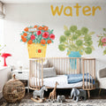 Flea Market Flowers V Mural Wallpaper - room preview 02
