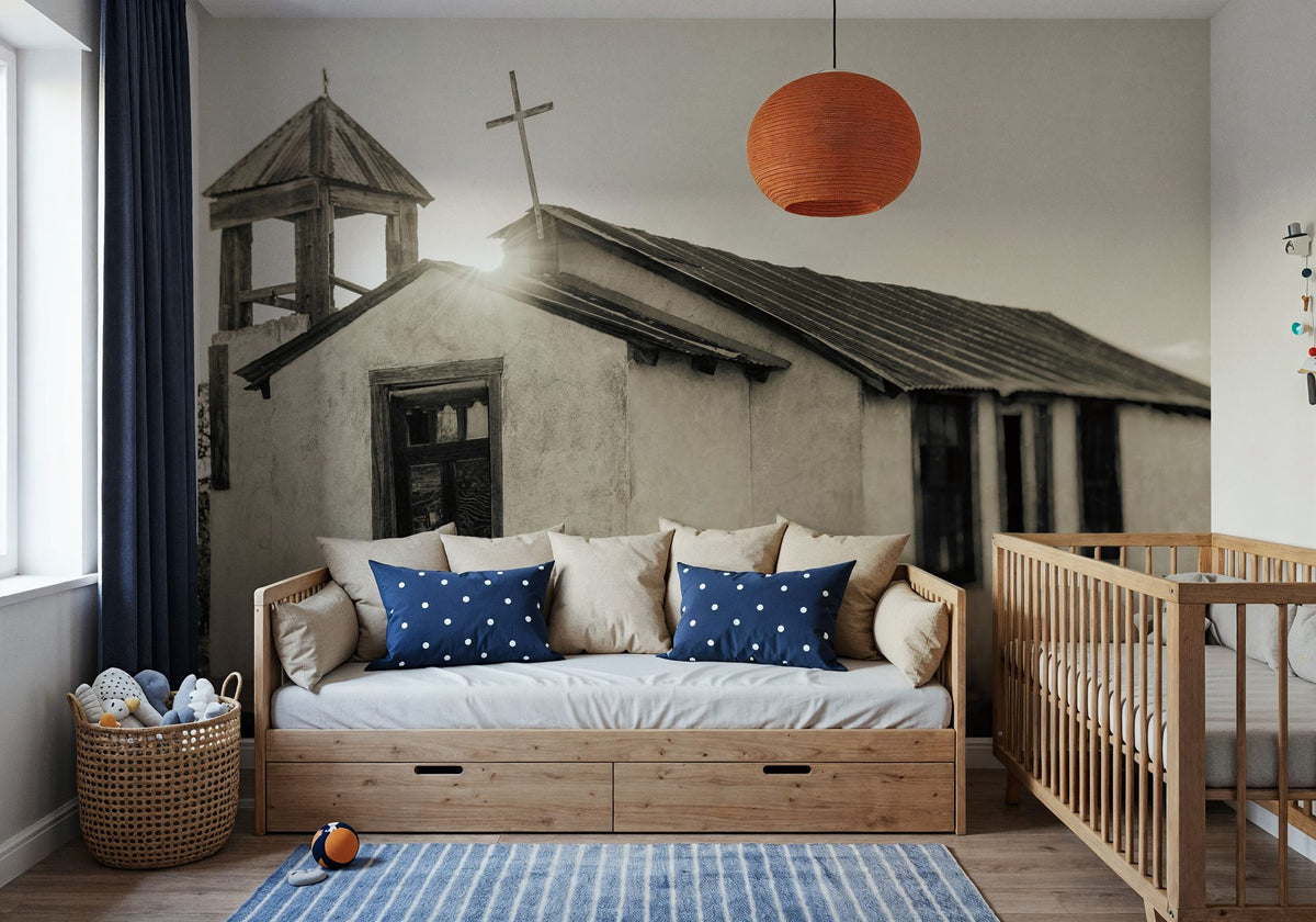 Sunset Cross Mural Wallpaper - room preview 02