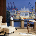 Twilight Harbor Mural Wallpaper - room preview 02