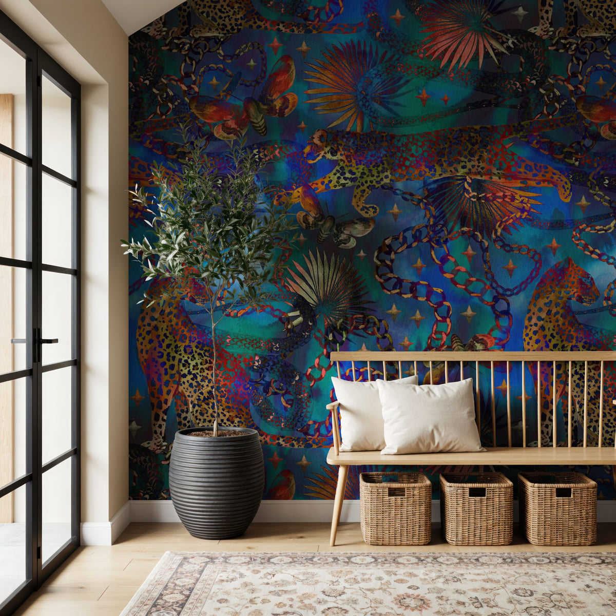 Exotic Jungle Mural Wallpaper - room preview 02