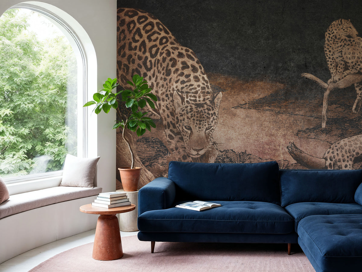Brazilian Leopards Mural Wallpaper - room preview 02