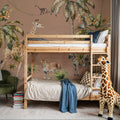 Whimsical Wildlife Blush Mural Wallpaper - room preview 02