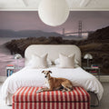 Misty Harbor Bridge Mural Wallpaper - room preview 02