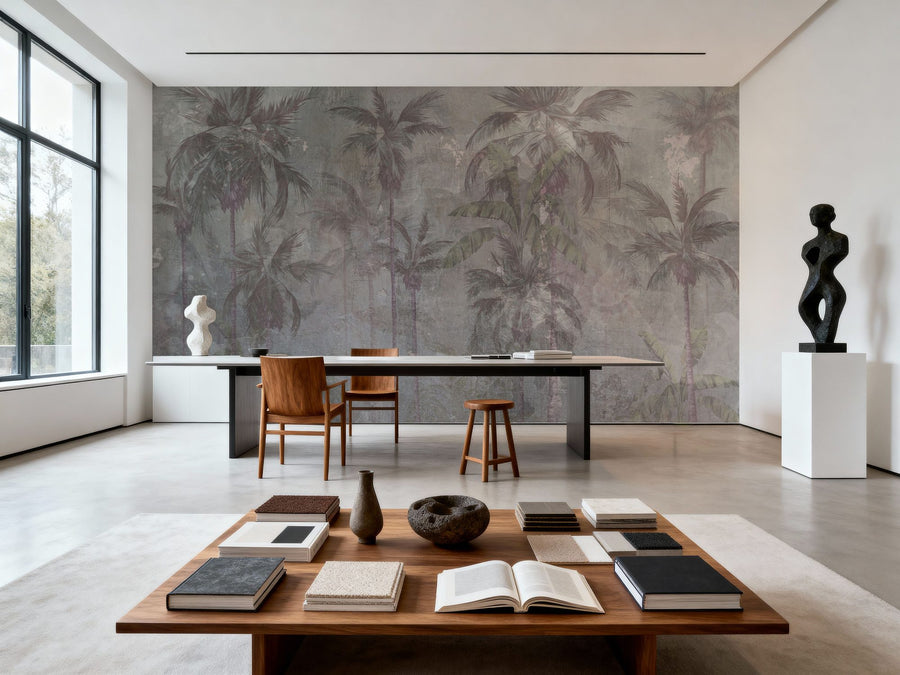 Palm Leaf Wallpaper Mural – Tropical Wall Mural – Vintage Palms