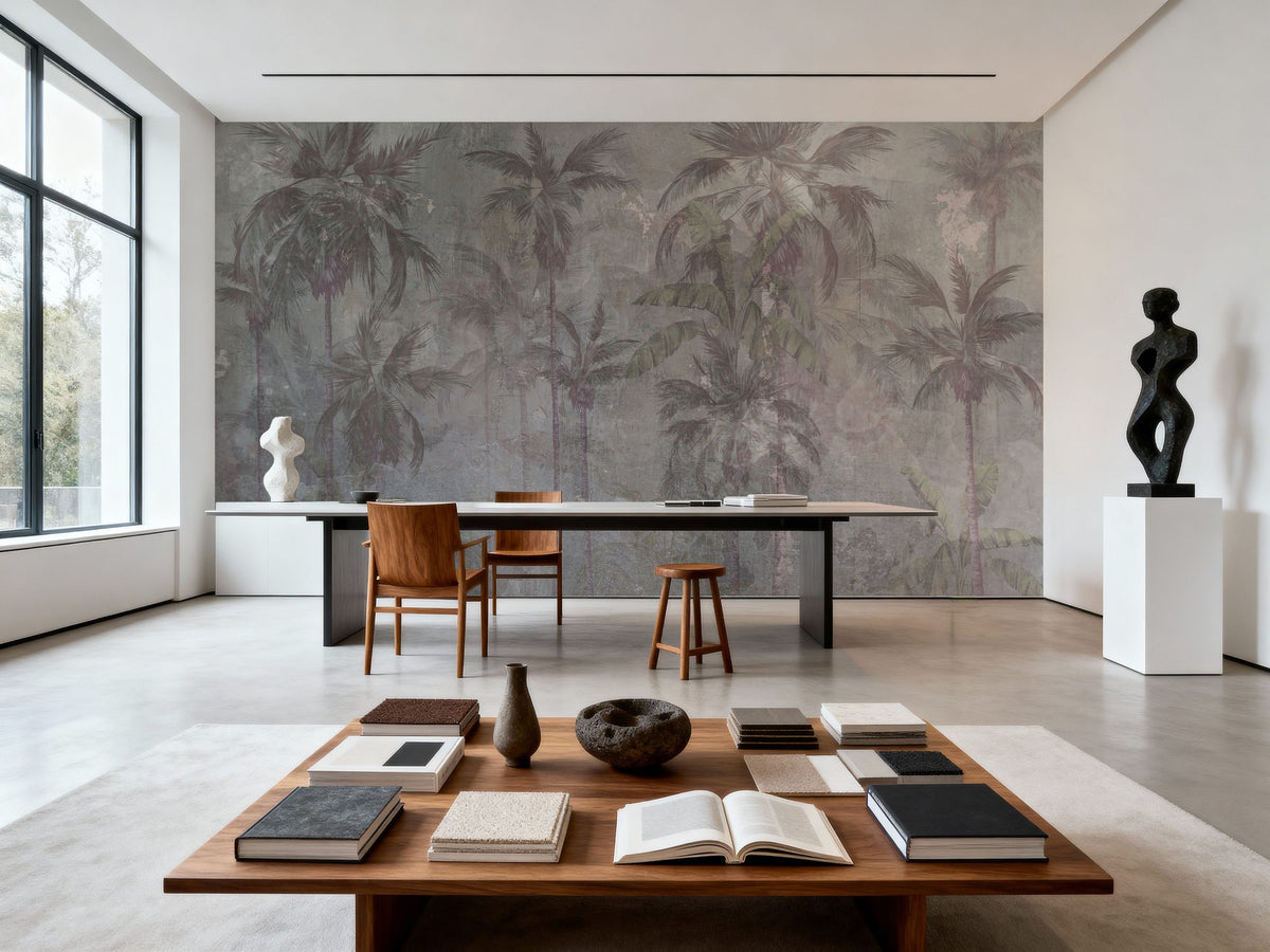 Vintage Palms Mural Wallpaper - room preview 02