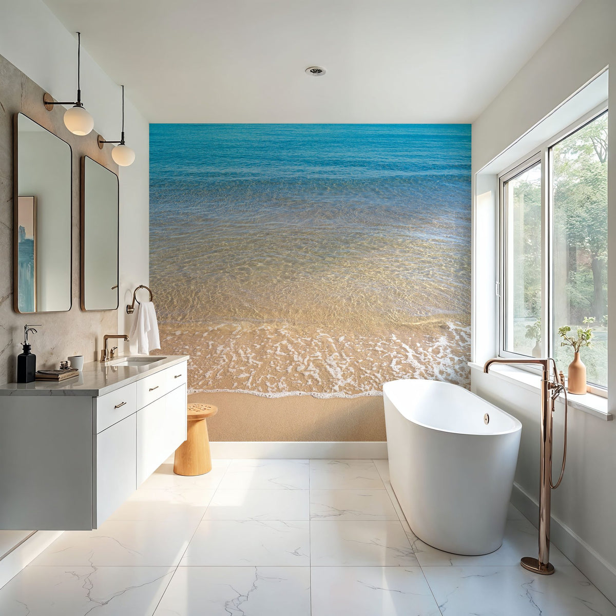 Shoreline Serenity Mural Wallpaper - room preview 02