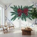 Holiday Tartan and Chinoiserie V Mural Wallpaper - room preview 02