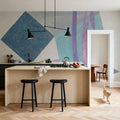 Paper Cut Lines Mural Wallpaper - room preview 02