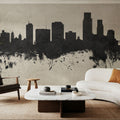 Corpus Christi Texas Skyline Concrete Mural Wallpaper - room preview 02