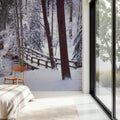 Winter's Passage Snow Mural Wallpaper - room preview 02